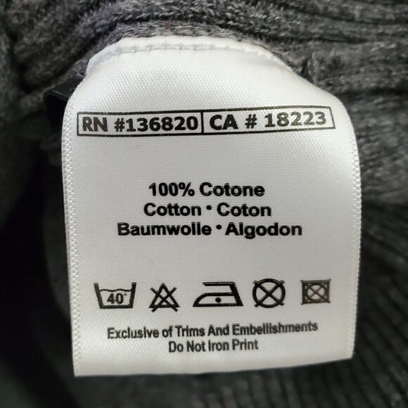 Kappa Sweater Mens Medium Gray Crew Neck Long Sleeve Embroidered Logo Pullover - Picture 5 of 10